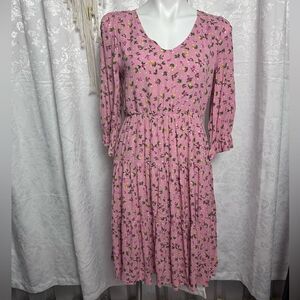 ⭐️Reborn‎ J Pink Floral Print Dress